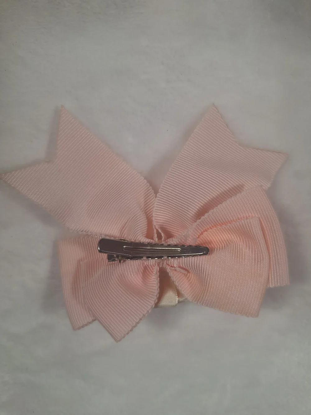 Innocent World Light Pink & Ivory Sculpted Rose Hair Bow | Classic Lolita